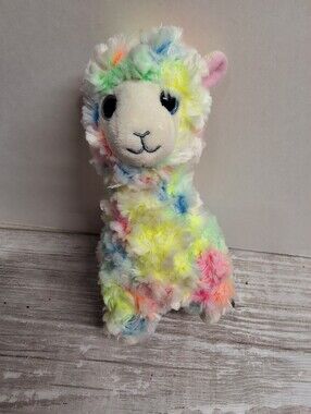TY Beanie Babies Lola the Llama 8" Plush Rainbow Multicolored Stuffed Animal